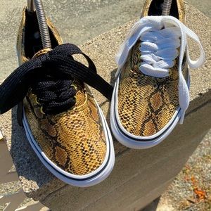 Snake print leather vans